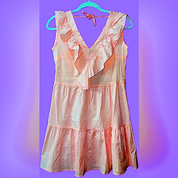 Nwot 201  Ceny Pink Dress Brand New With Out Tags Ruffle Sundress Size Med
